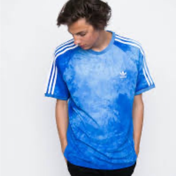 Adidas X Pharrell Williams “Hu Holi” Blue Tie Dye Shirt Large EUC! - Picture 1 of 9